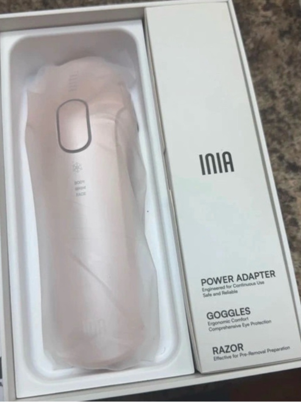 INIA Haute Pro IPL Hair removal device rose gold